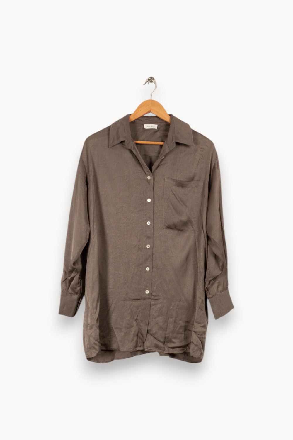 Blouse verte satinée - Taille S/36