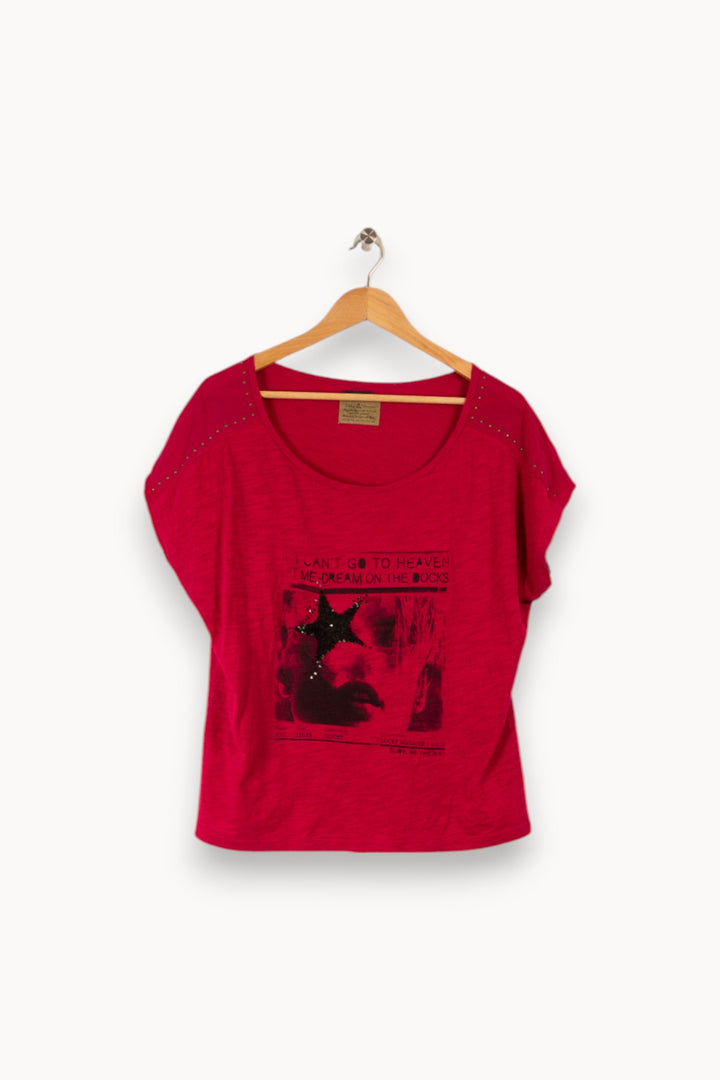 T-shirt rose - Taille XL/42