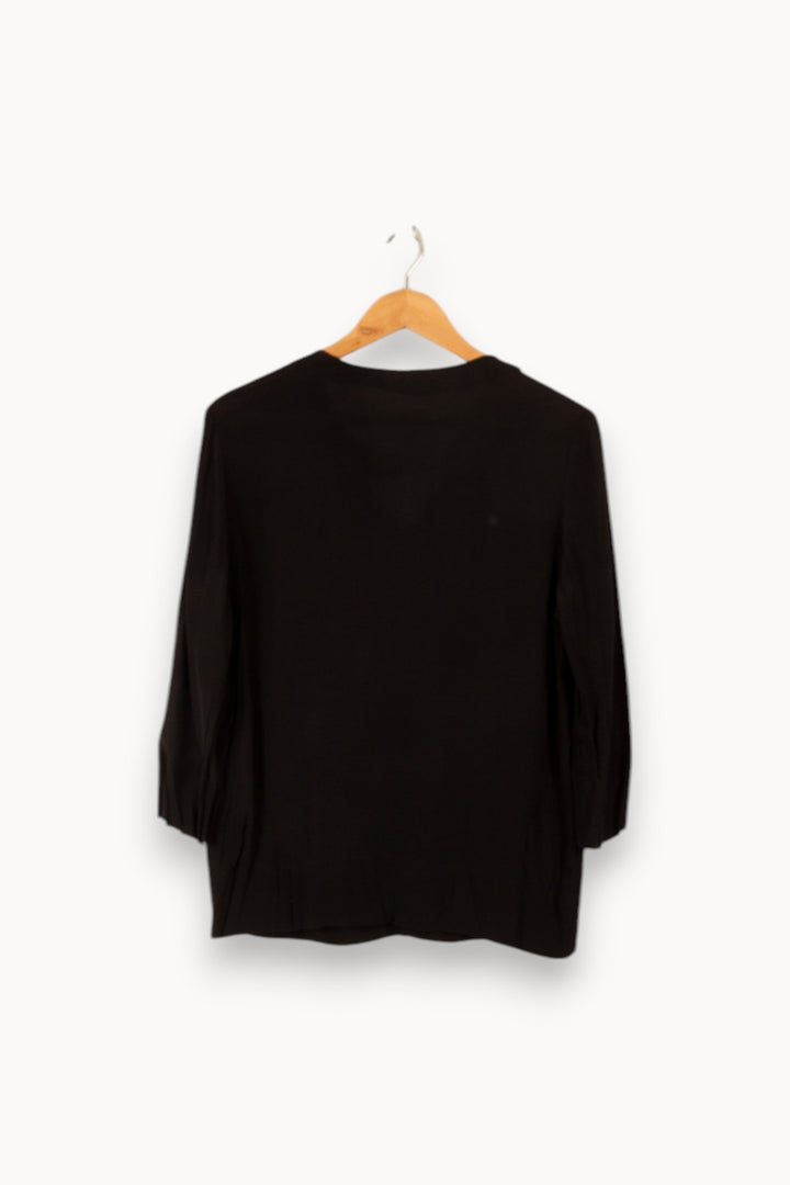 Blouse noire avec bijoux - Taille S/36