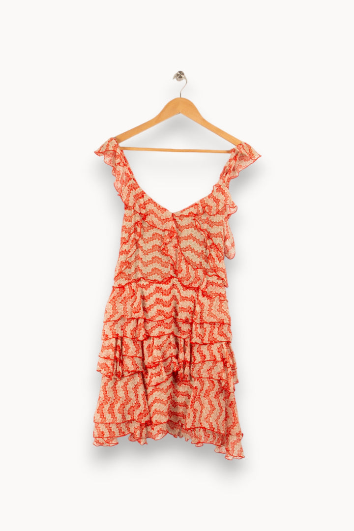 Robe rouge à motifs - Taille M/38