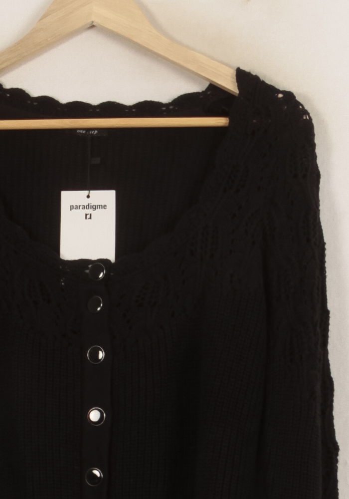 Cardigan Noir - Taille M/38 de la marque One Step | PARAD21665 - Vendu par Paradigme - Image 3