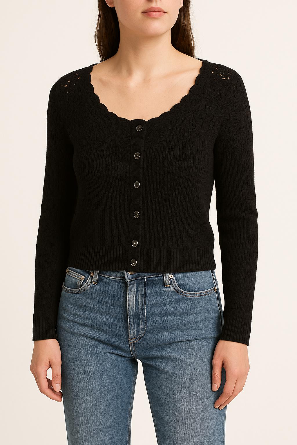 Cardigan Noir - Taille M/38 de la marque One Step | PARAD21665 - Vendu par Paradigme - Image 1