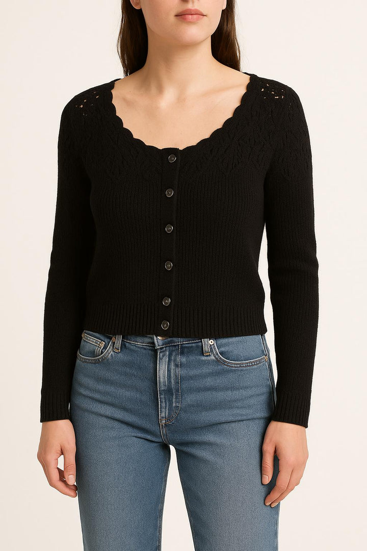 Cardigan Noir - Taille M/38 de la marque One Step | PARAD21665 - Vendu par Paradigme - Image 1