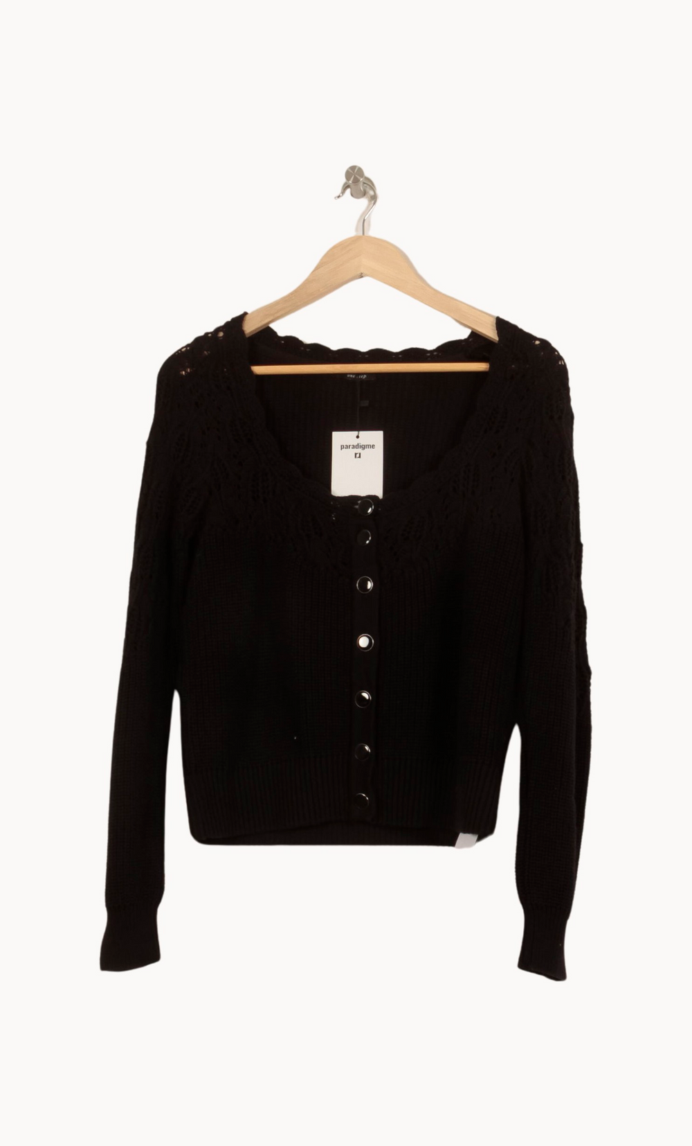 Cardigan Noir - Taille M/38 de la marque One Step | PARAD21665 - Vendu par Paradigme - Image 2