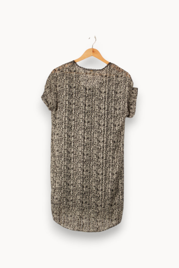 Robe noire et blanche à motifs - Taille XS/34