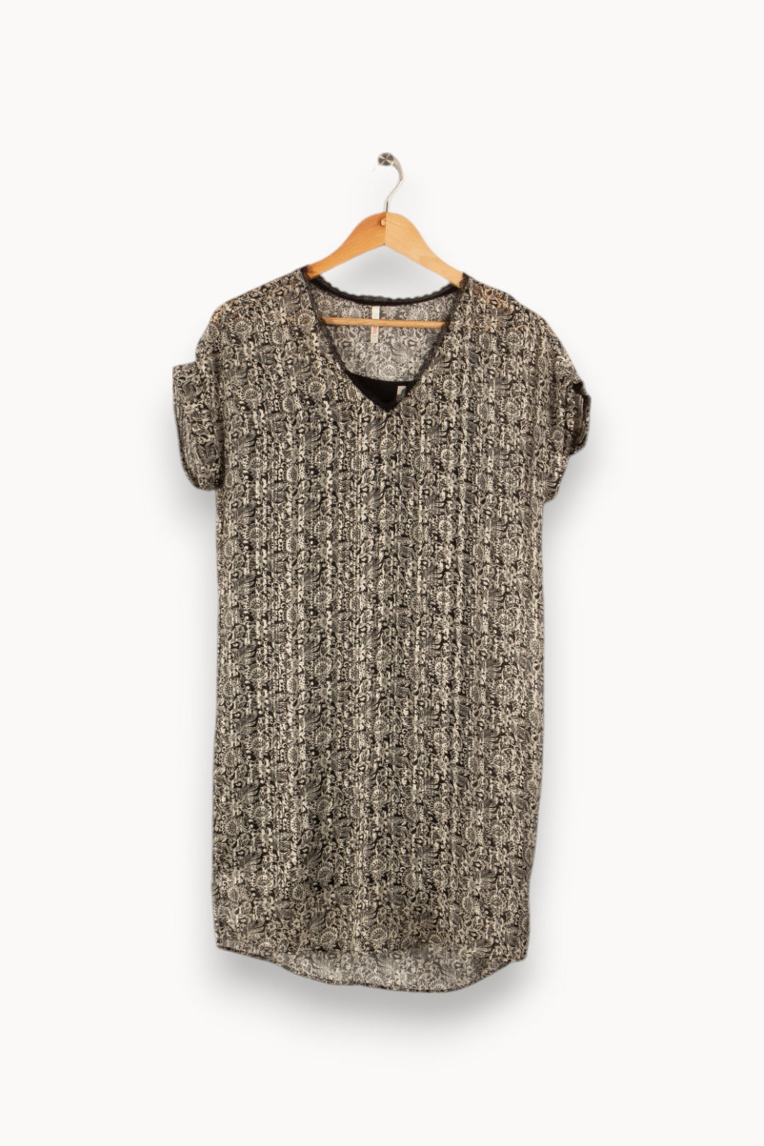 Robe noire et blanche à motifs - Taille XS/34