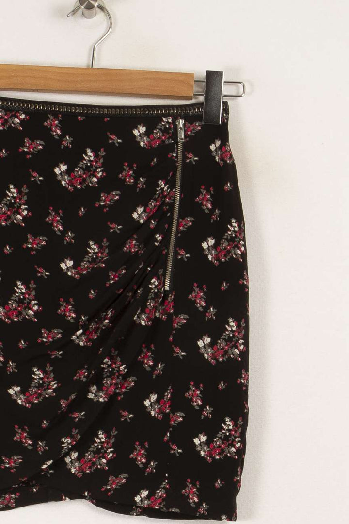 Jupe courte noire à motifs - Taille XS/34