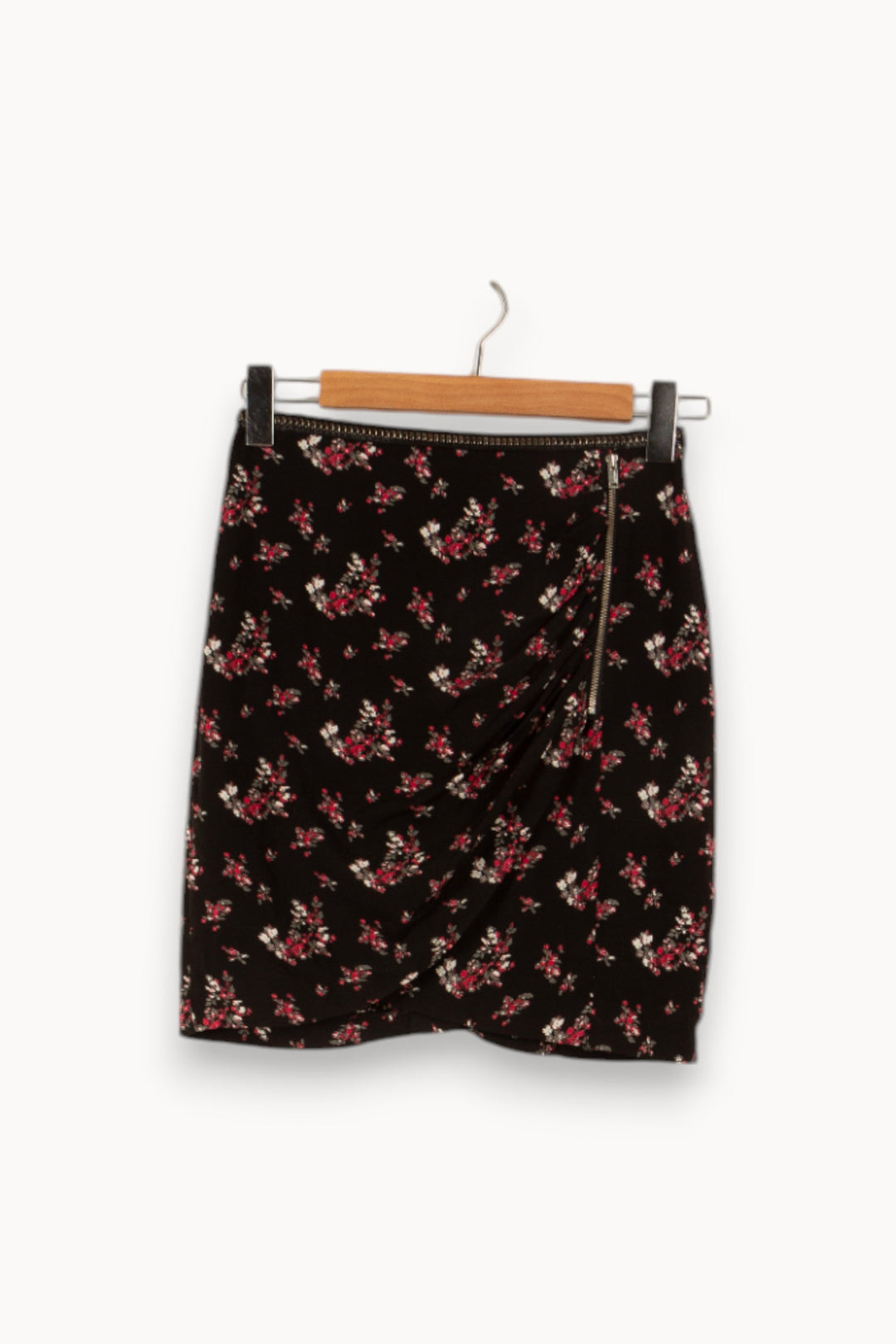 Jupe courte noire à motifs - Taille XS/34