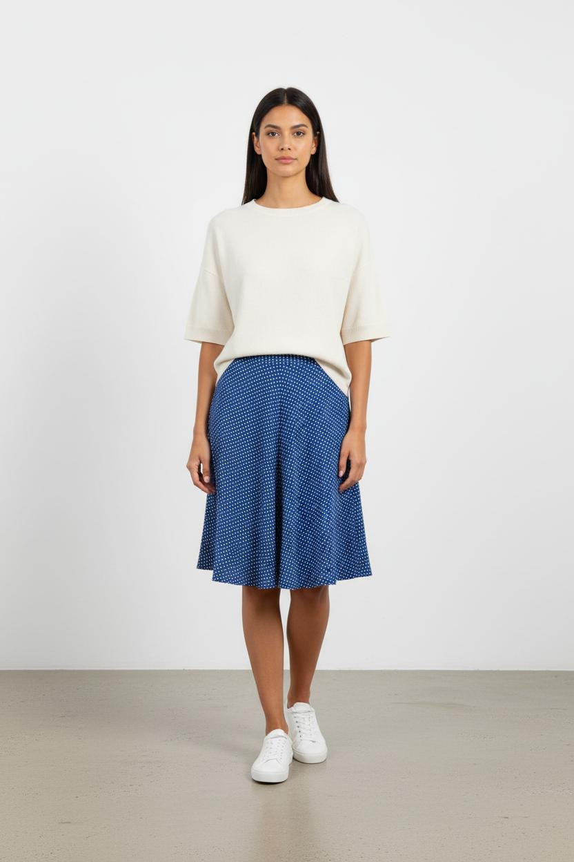 Jupe bleue à pois - Taille S/36