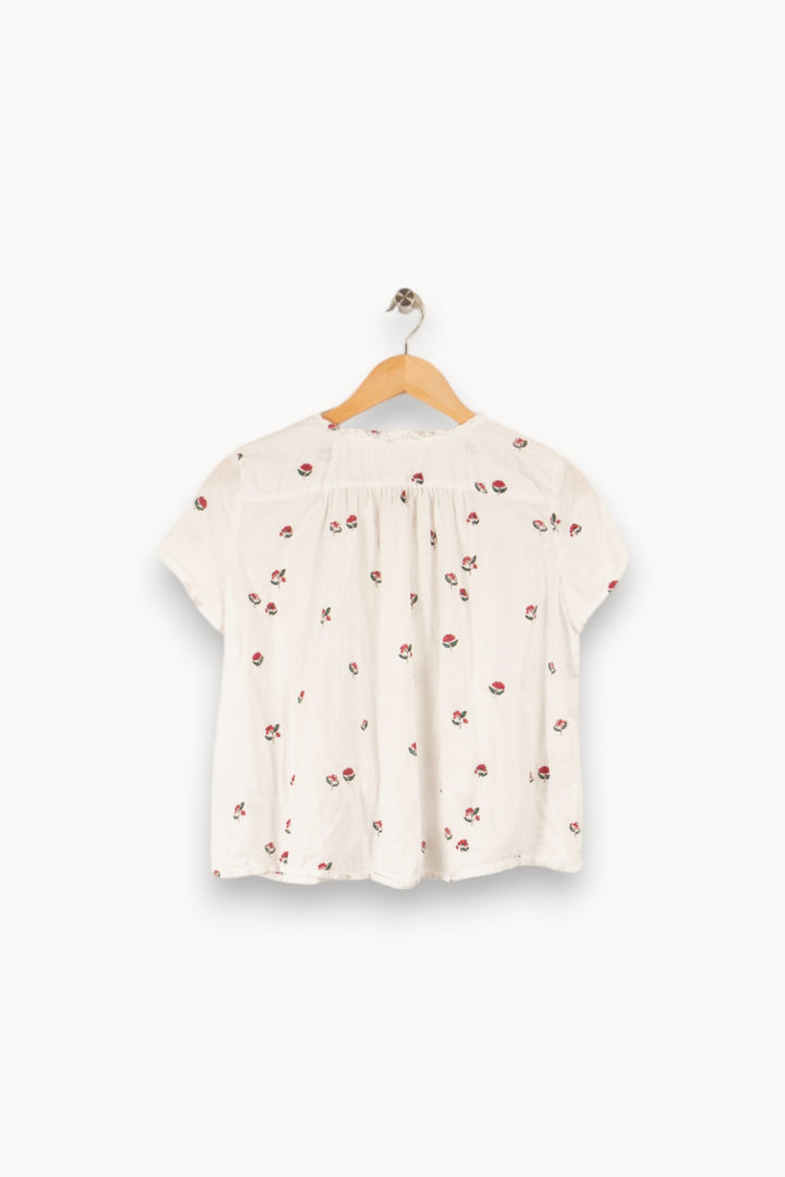 Blouse blanche à motifs - Taille XS/34