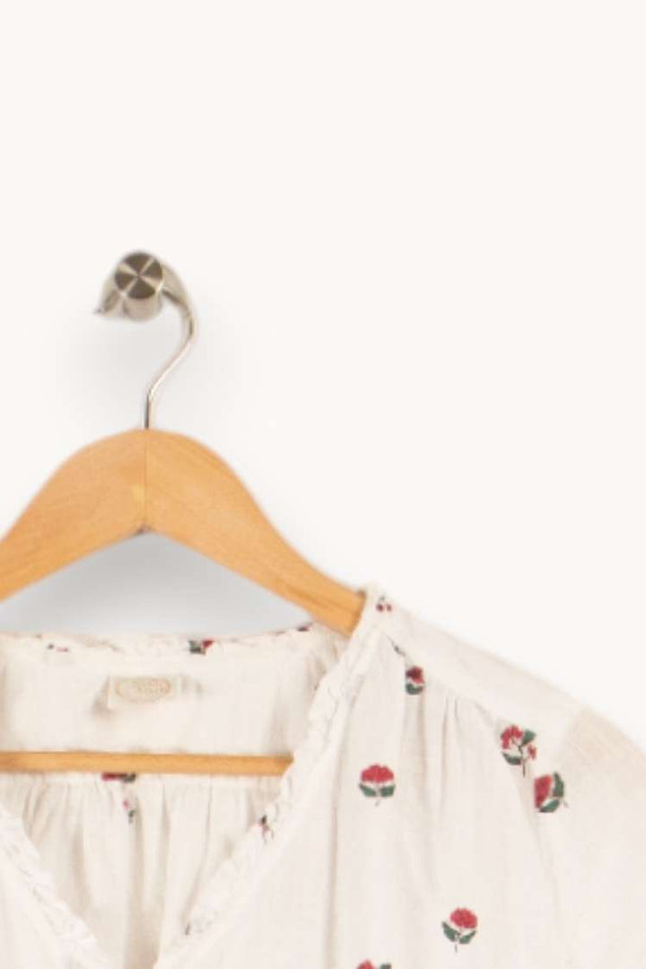 Blouse blanche à motifs - Taille XS/34