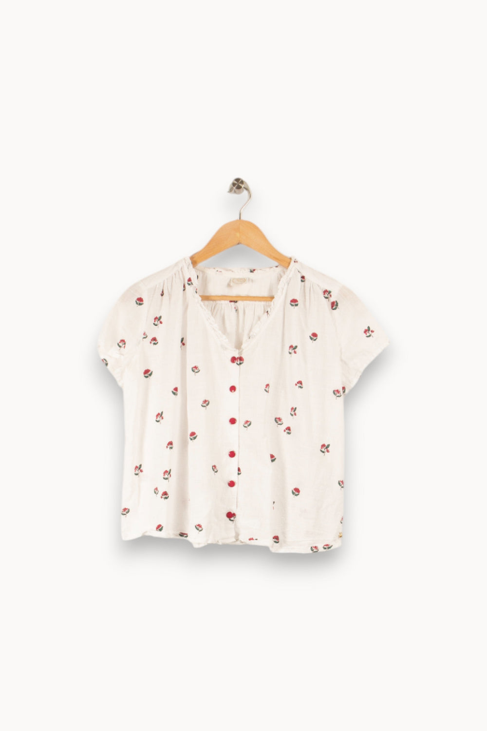 Blouse blanche à motifs - Taille XS/34