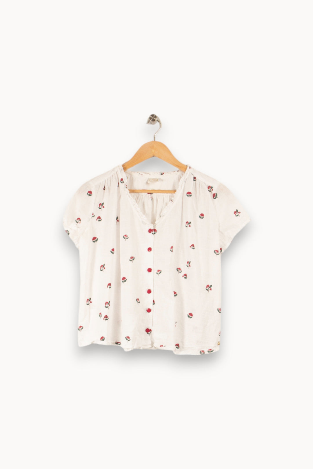 Blouse blanche à motifs - Taille XS/34