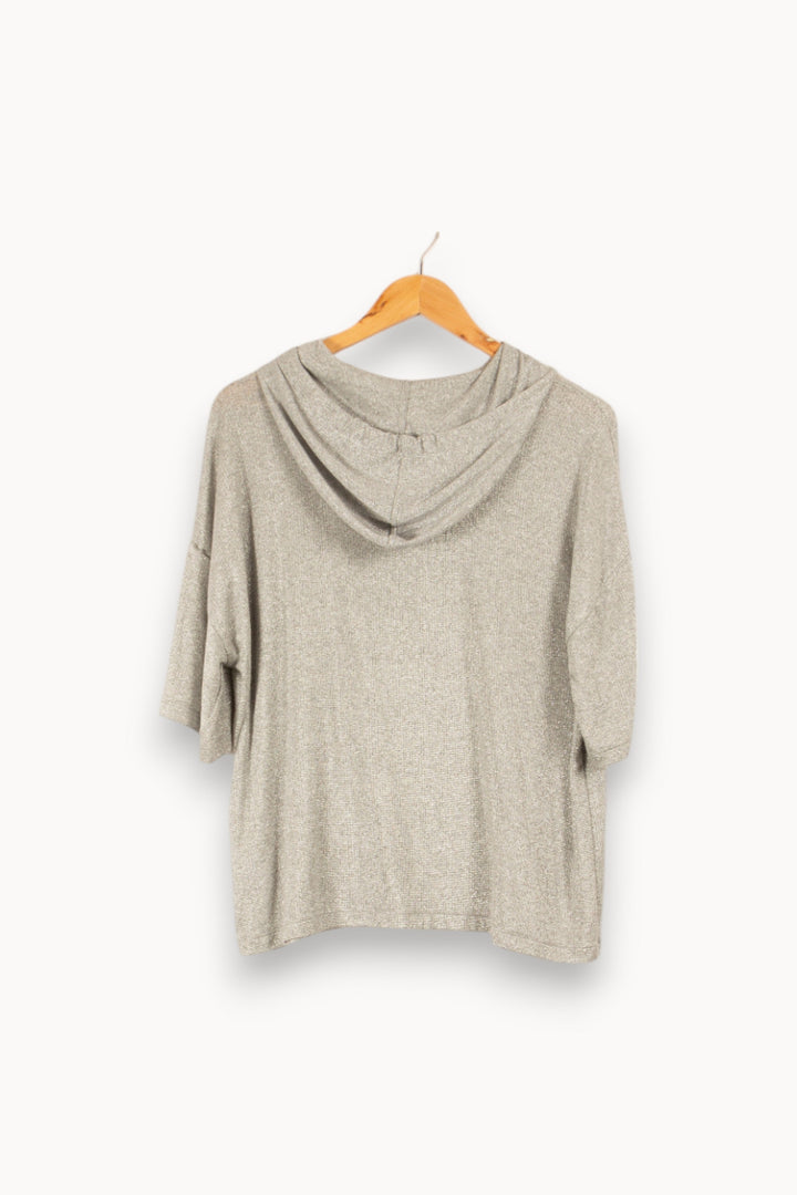 Sweat à capuche gris pailleté - Taille L/40