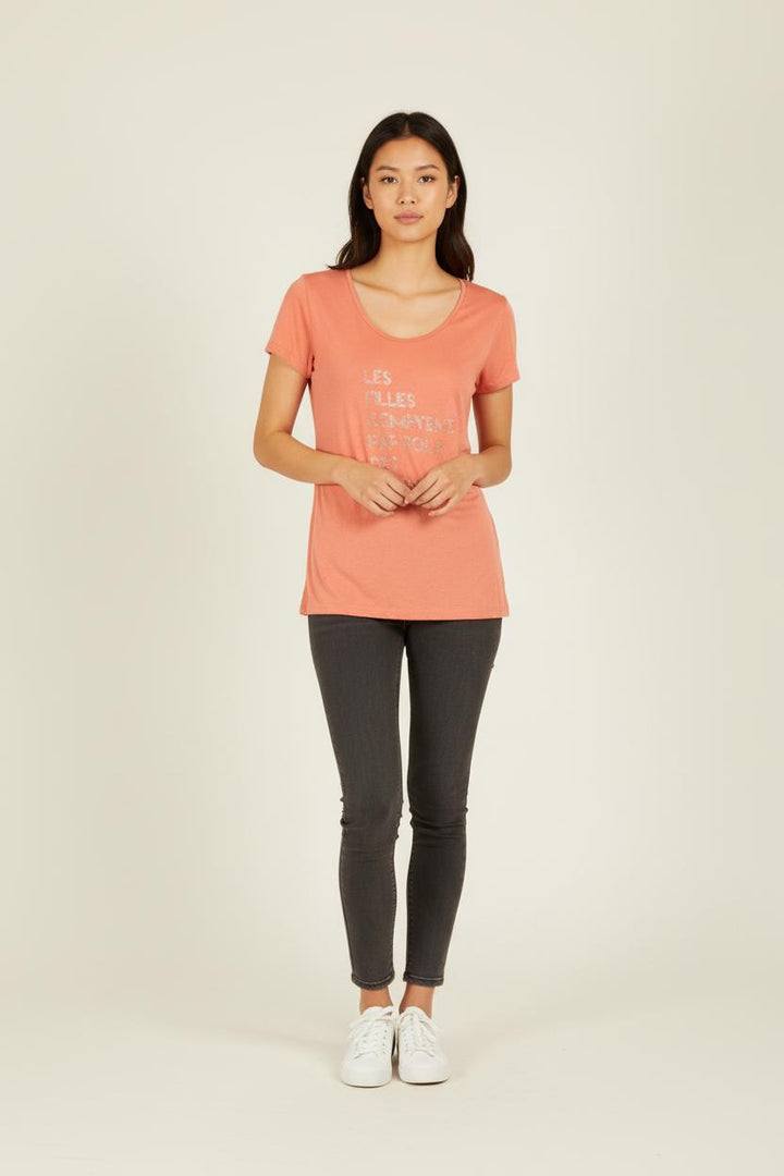 T-shirt rose - Taille XS/34
