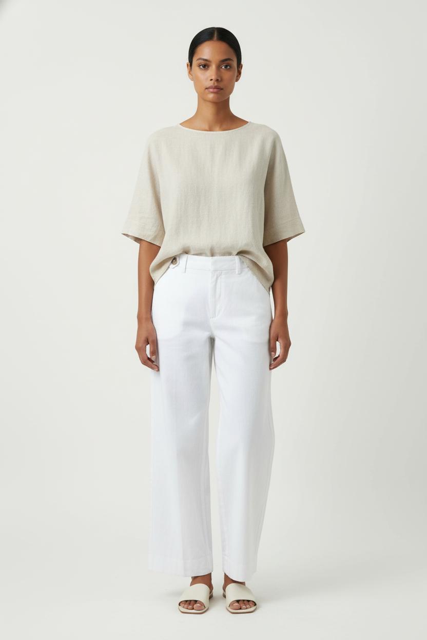 Pantalon Blanc - Taille M/38 de la marque Caroll | PARAD21796 - Vendu par Paradigme - Image 1