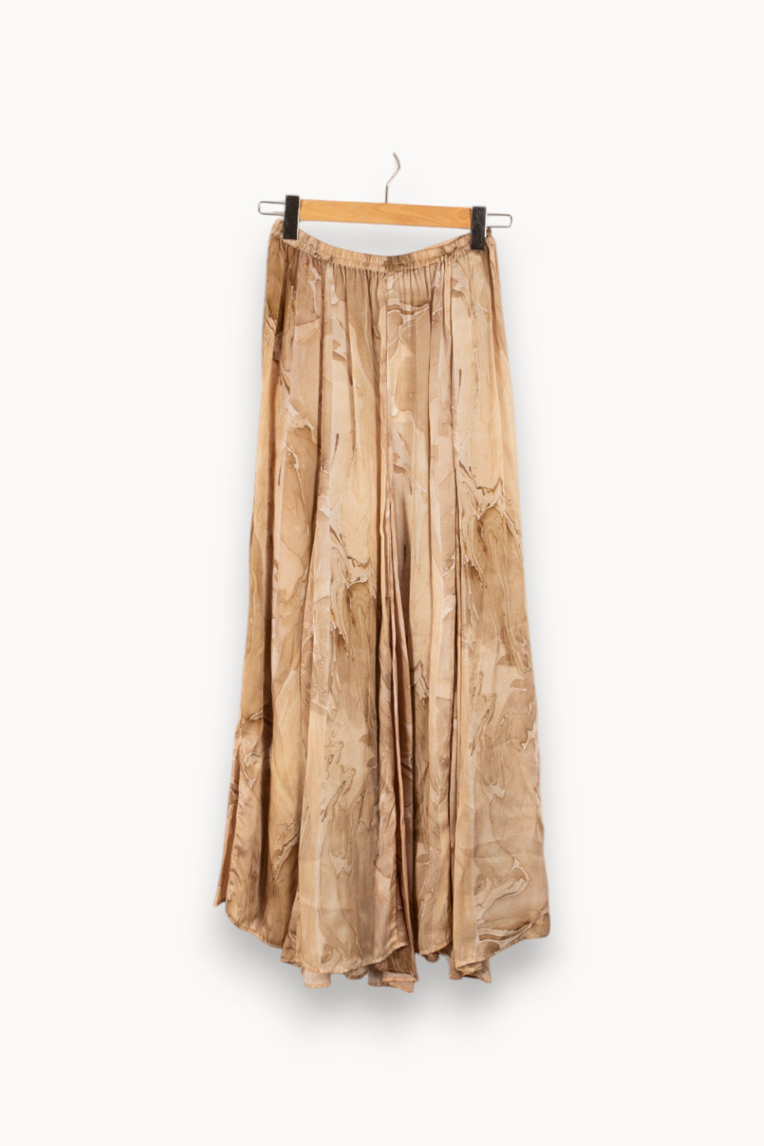 Jupe longue beige à motifs - Taille XS/34