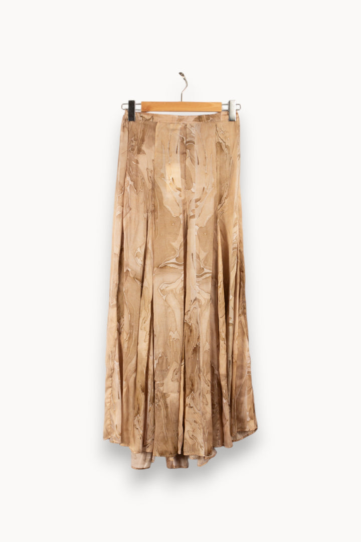 Jupe longue beige à motifs - Taille XS/34