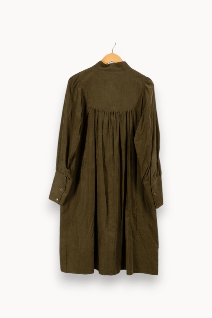Robe verte côtelée - Taille S/36
