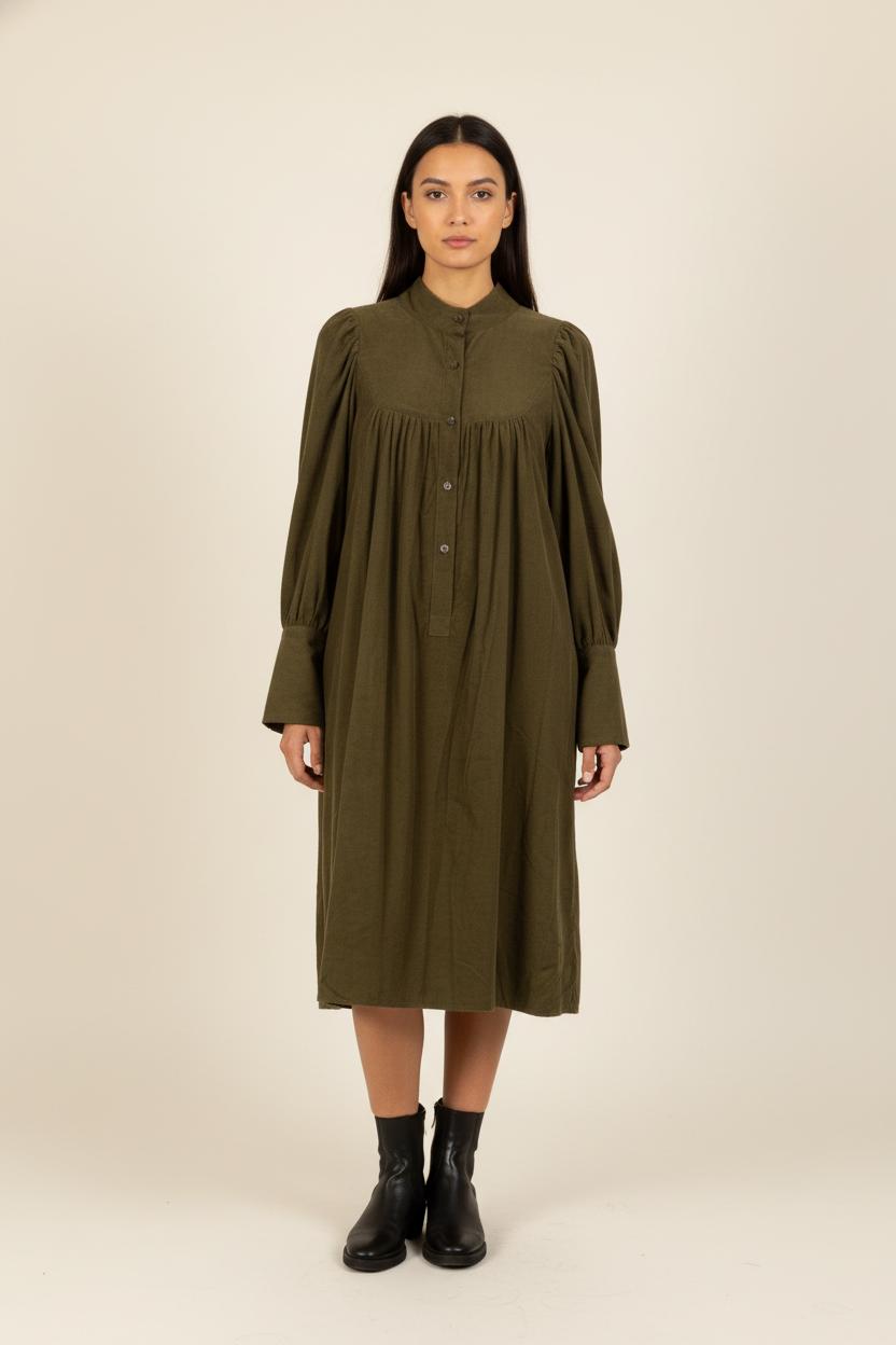 Robe verte côtelée - Taille S/36