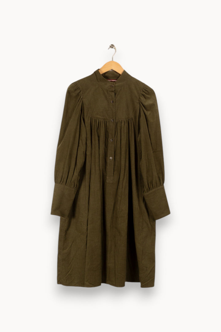 Robe verte côtelée - Taille S/36