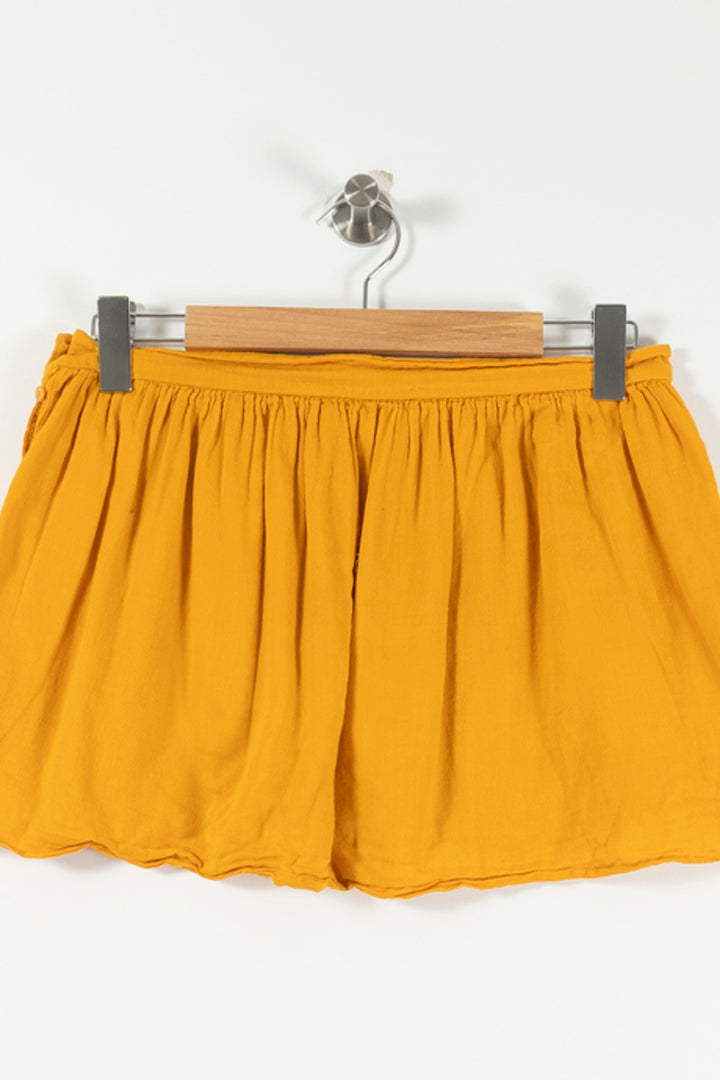 Jupe Courte Jaune - Taille S/36 de la marque American Vintage | PARAD21890 - Vendu par Paradigme - Image 4
