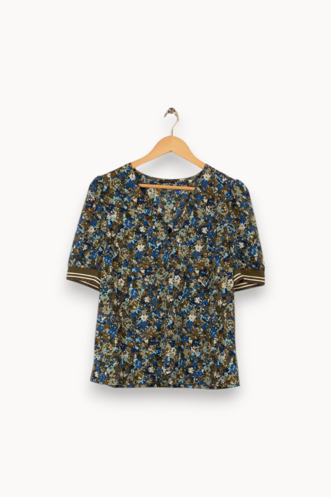 Blouse verte à motifs - Taille L/40