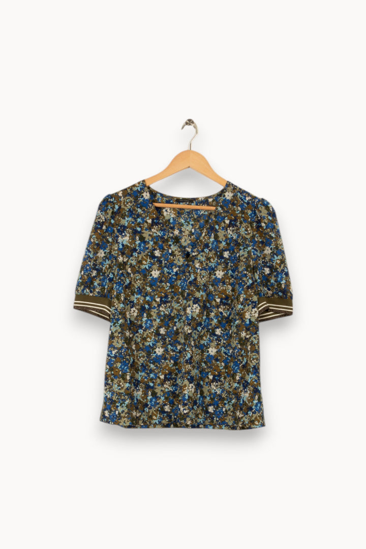 Blouse verte à motifs - Taille L/40