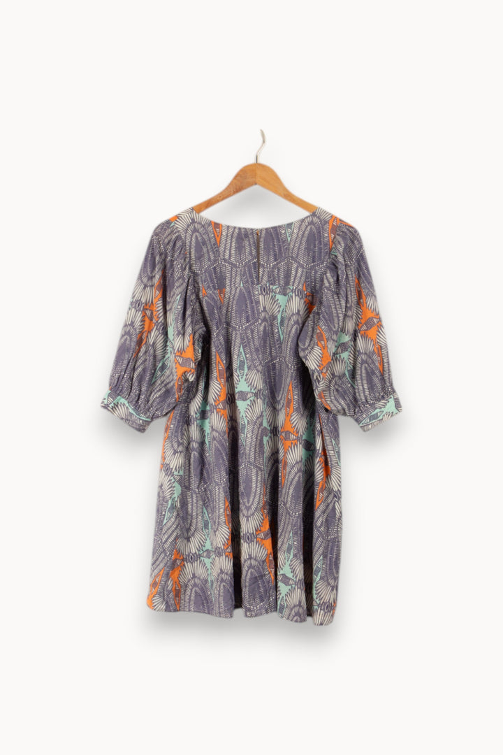 Robe bleue à motifs - Taille S/36