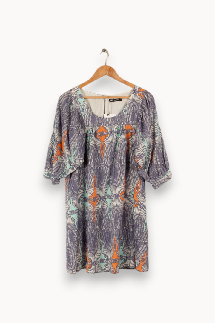 Robe bleue à motifs - Taille S/36