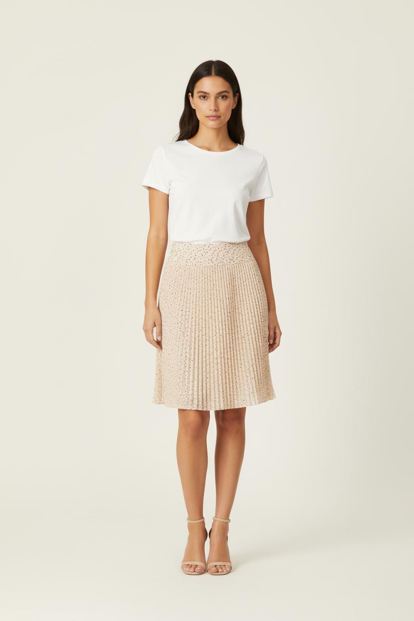 Jupe blanche à pois - Taille L/40
