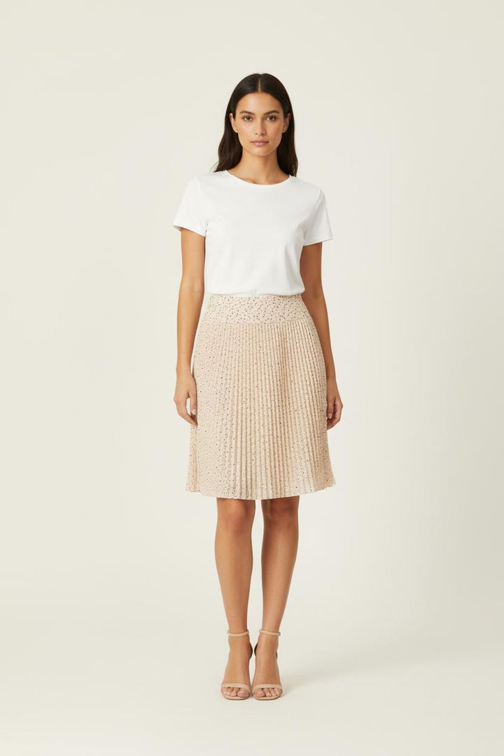 Jupe blanche à pois - Taille L/40