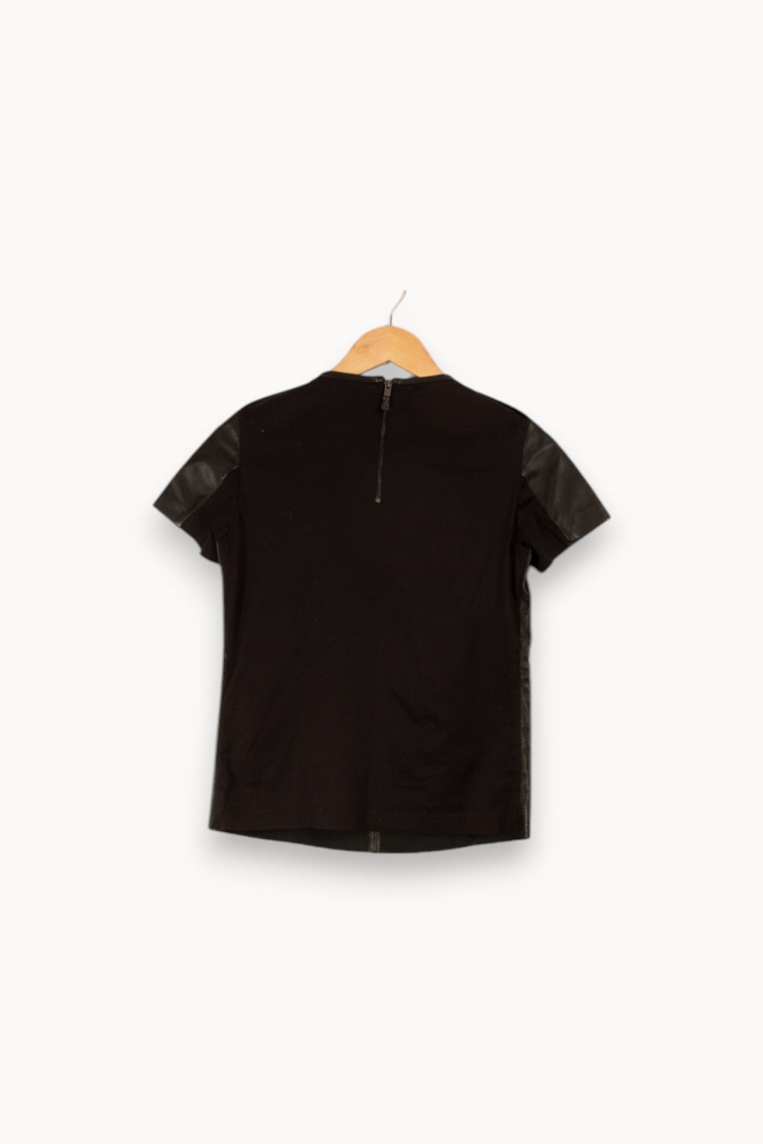 Top en cuir noir - Taille XS/34