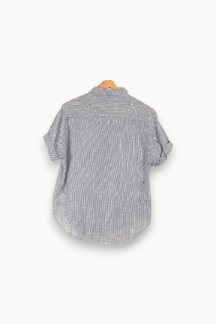 Chemise bleue rayée - Taille M/38 de la marque Sud express | PARAD21963 - Vendu par Paradigme - Image 3