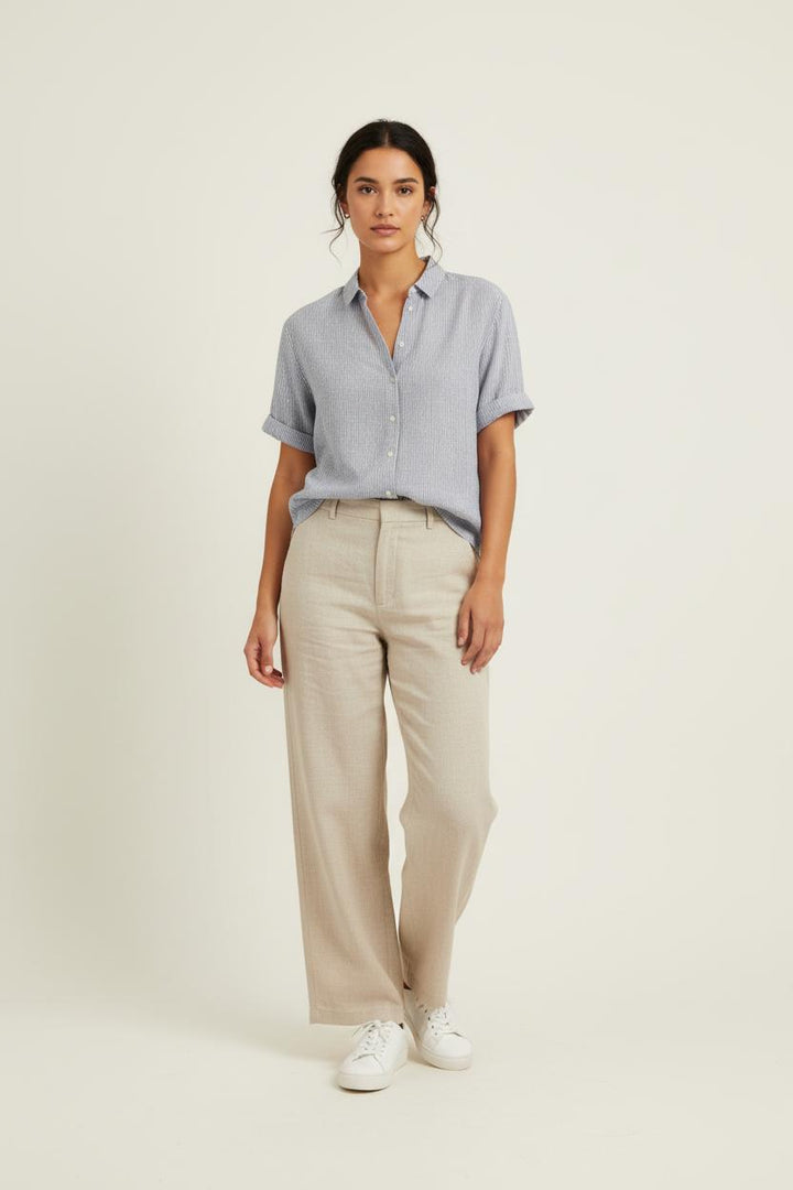 Chemise bleue rayée - Taille XS/34