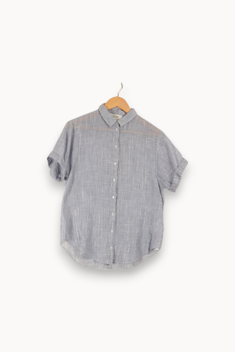 Chemise bleue rayée - Taille M/38 de la marque Sud express | PARAD21963 - Vendu par Paradigme - Image 1