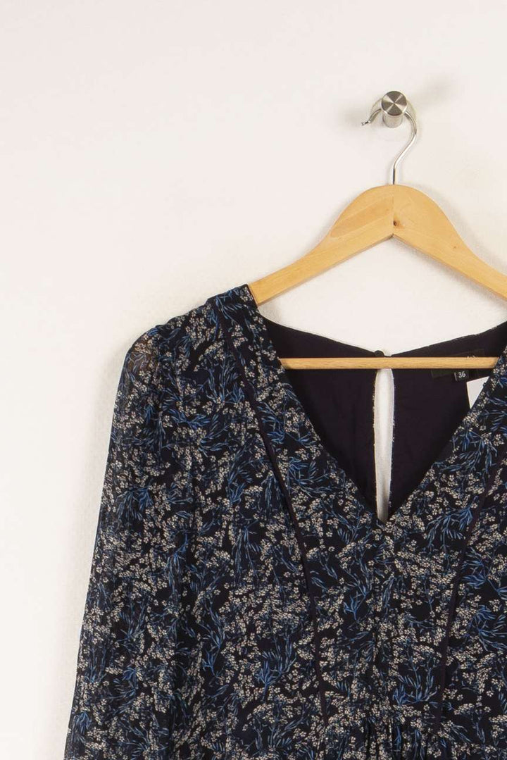 Robe bleue fleurie - Taille S/36
