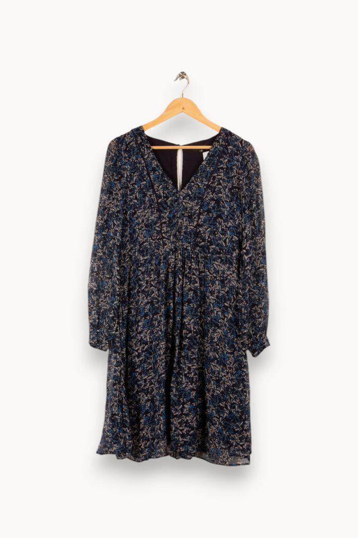 Robe bleue fleurie - Taille S/36