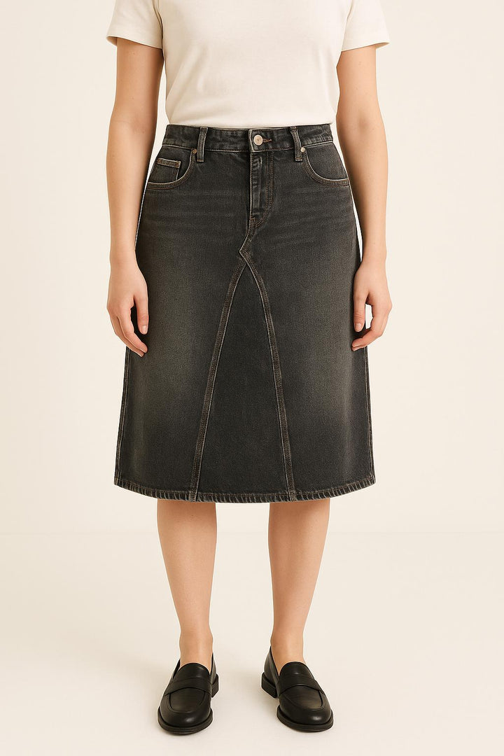 Jupe Midi Grise - Taille L/40 de la marque Isabel Marant étoile | PARAD22059 - Vendu par Paradigme - Image 1