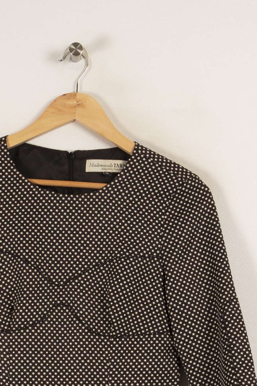 Robe noire à motifs - Taille M/38