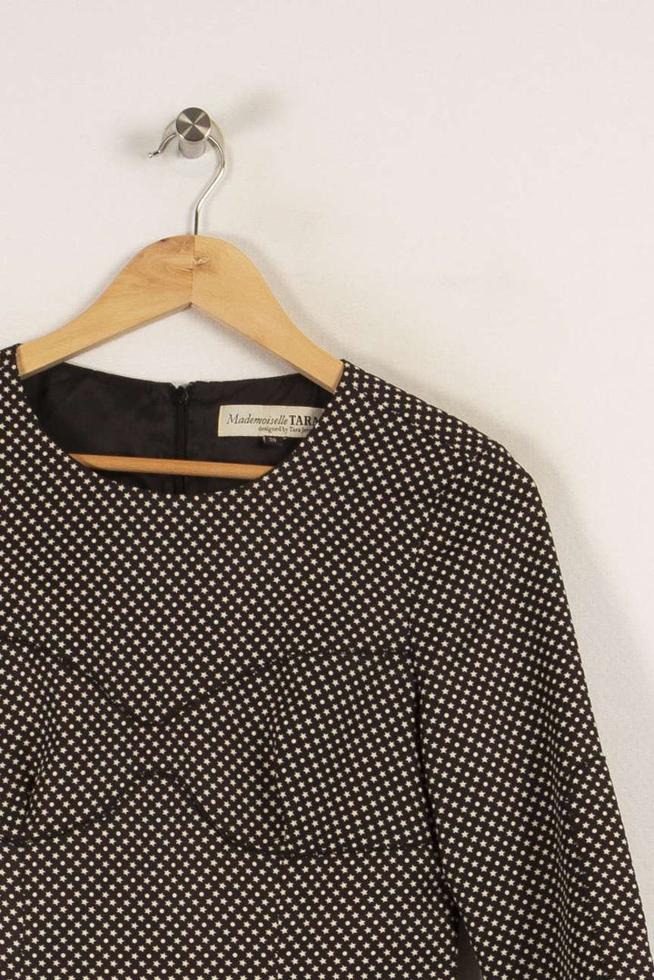 Robe noire à motifs - Taille M/38