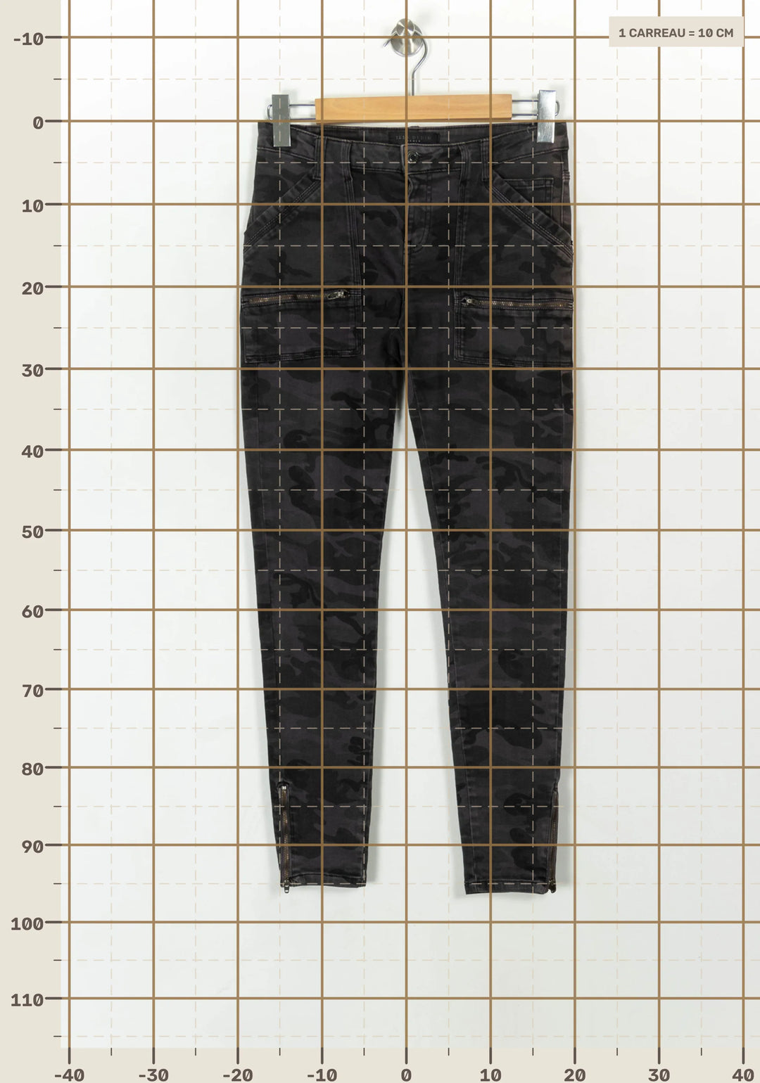 Pantalon Cargo Gris et Noir - Taille S/36 de la marque IKKS | PARAD22069 - Vendu par Paradigme - Image 4