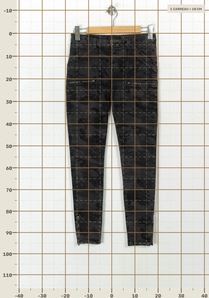 Pantalon Cargo Gris et Noir - Taille S/36 de la marque IKKS | PARAD22069 - Vendu par Paradigme - Image 4