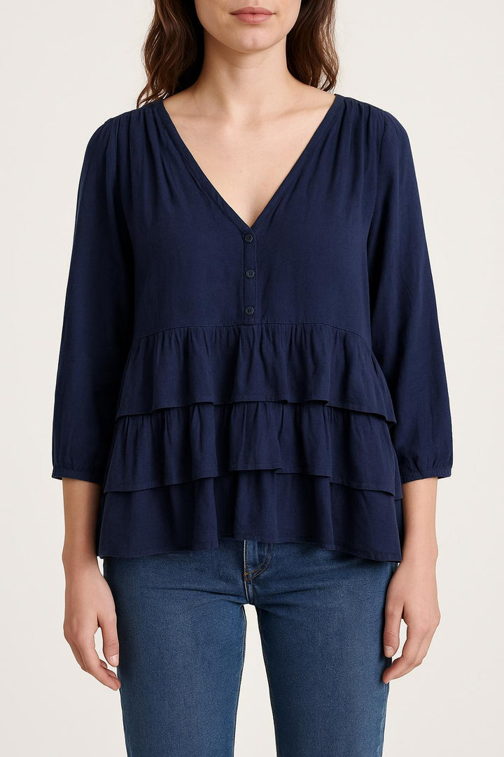 Blouse Bleue - Taille S/36 de la marque Sandro | PARAD22088 - Vendu par Paradigme - Image 1