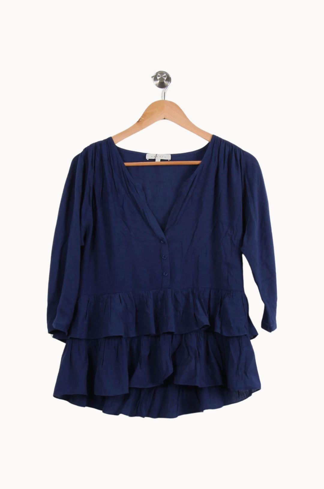 Blouse Bleue - Taille S/36 de la marque Sandro | PARAD22088 - Vendu par Paradigme - Image 2
