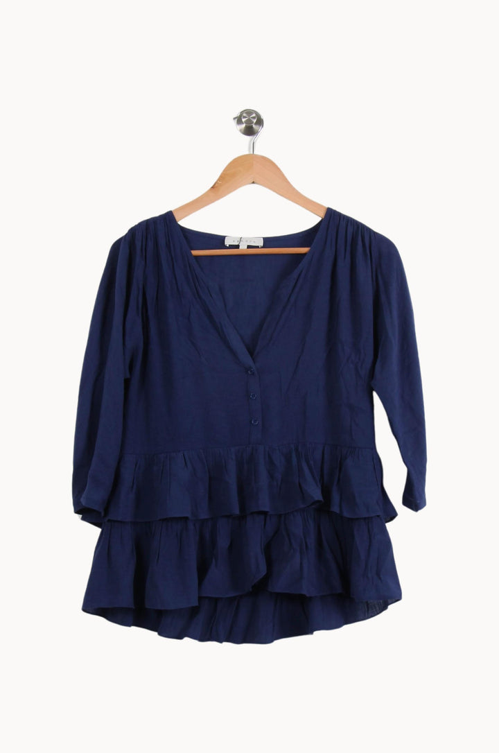 Blouse Bleue - Taille S/36 de la marque Sandro | PARAD22088 - Vendu par Paradigme - Image 2