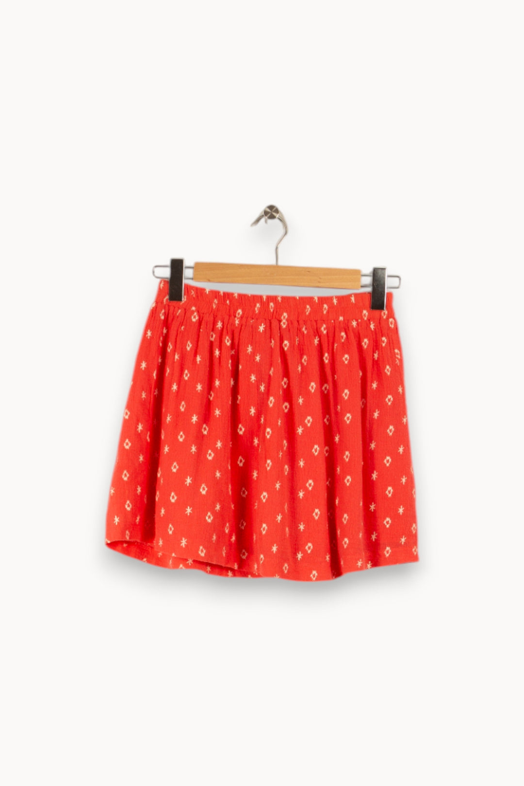 Jupe courte rose à motifs - Taille S/36