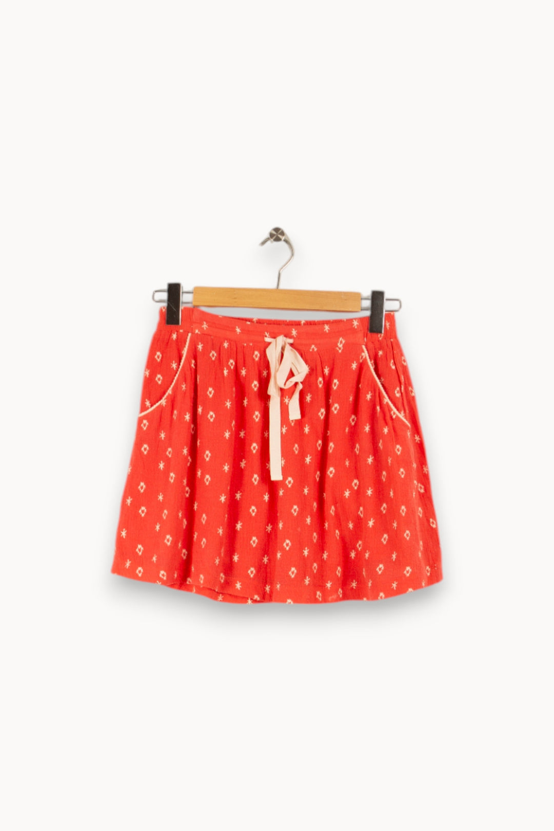 Jupe courte rose à motifs - Taille S/36