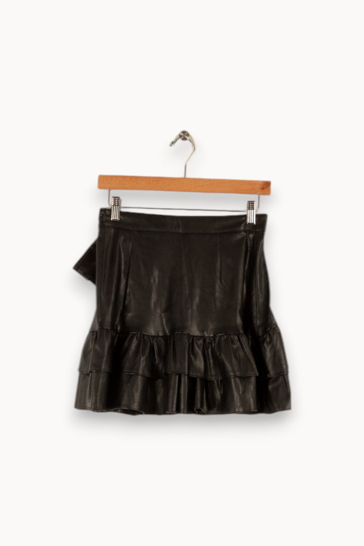 Jupe noire style cuir - Taille XS/34