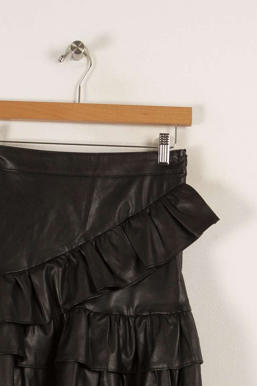 Jupe noire style cuir - Taille XS/34